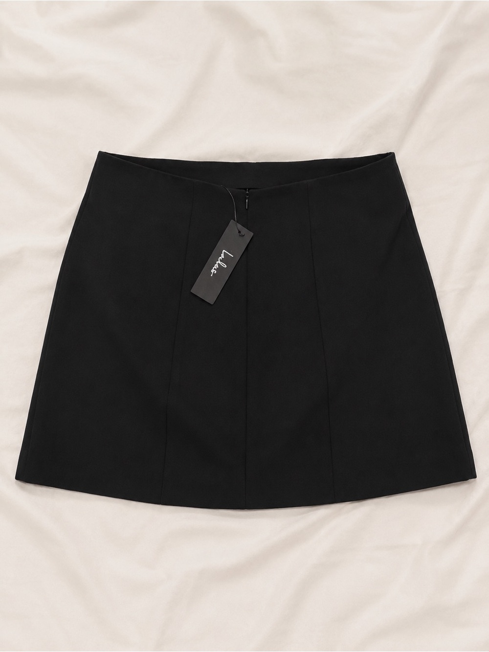 Lulus Black A-Line Mini Skirt NWT High Waist Size M